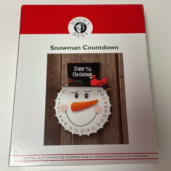 Myco’s Best Snowman Christmas Countdown Wooden Sign - Picture 7 of 9